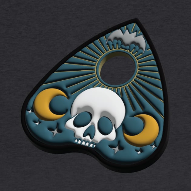 Spectral Gateway - Teal Planchette by AndArson Studio